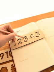 Çocuk Montessori - El Kası Geliştirme Ve Çizgi, Sayı Ve Şekil Çalışmaları Seti 16
