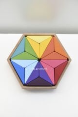 Waldorf Ahşap Yıldız Puzzle Blokları- Montessori