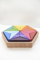 Waldorf Ahşap Yıldız Puzzle Blokları- Montessori