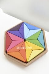 Waldorf Ahşap Yıldız Puzzle Blokları- Montessori